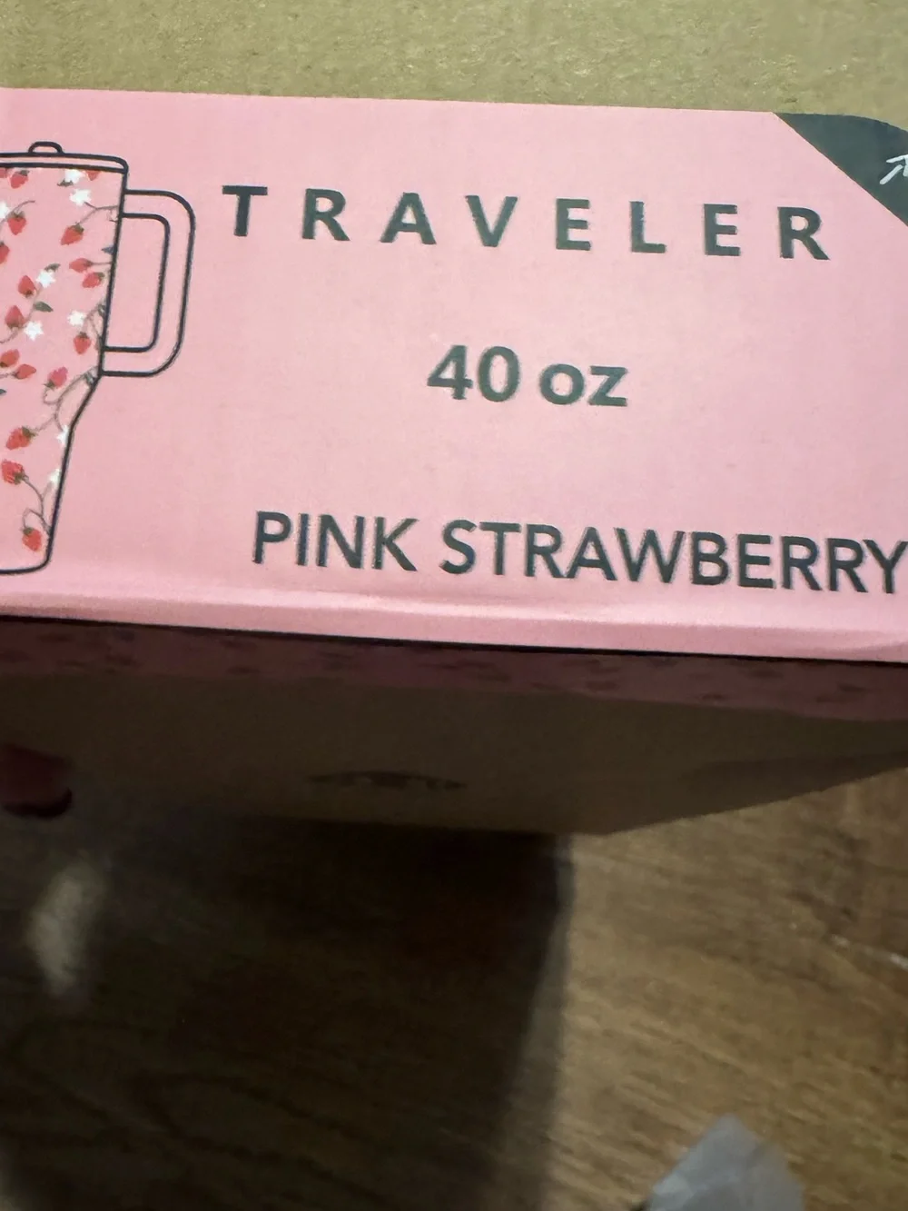 Hydrojug Pink Strawberry 40 Ounce Tumbler NEW with tags & box